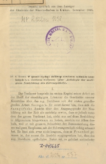 Zur Aetiologie der malignen Neubildung des Zottenepithels = W sprawie etyologii złośliwego nowotworu nabłonk&oacute;w kosmkowych (t.z. deciduoma malignum)