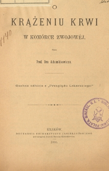 O krążeniu krwi w kom&oacute;rce zwojow&eacute;j