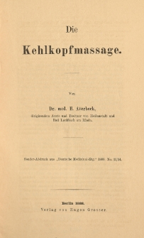 Die Kehlkopfmassage