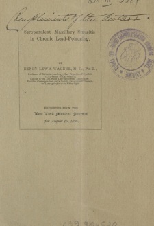 Seropurulent maxillary sinusitis in chronic lead-poisoning