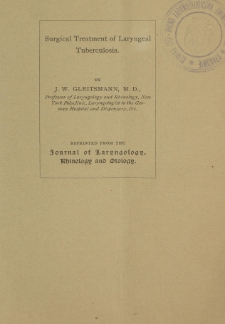 Surgical treatment of laryngeal tuberculosis