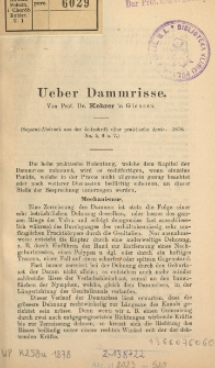 Ueber Dammrisse