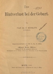 Der Blutverlust bei der Geburt